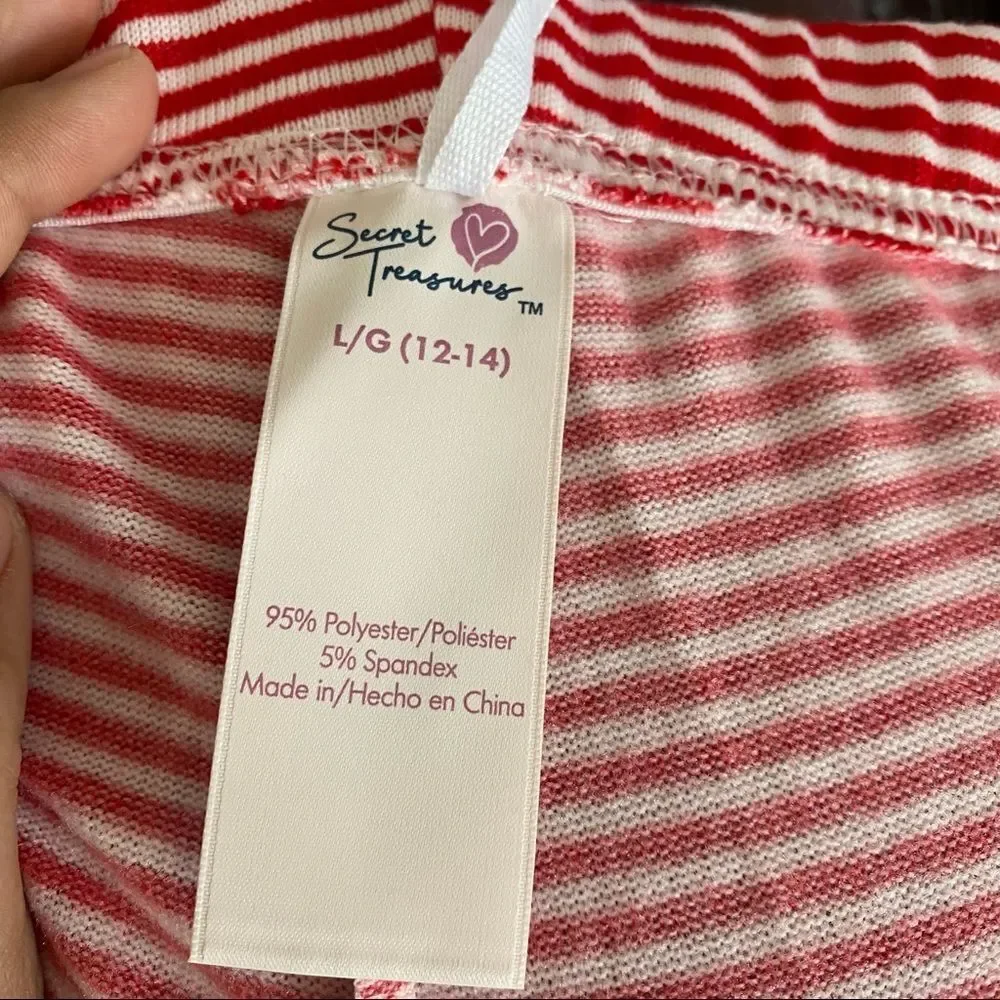 SWEET Treasures Red White Striped Pajama Sleepwear Pants - Picture 8 of 8